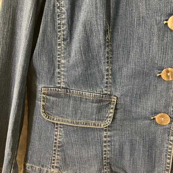 Lizwear large stretchy denim blazer, excellent condition two front pockets - Picture 4 of 6